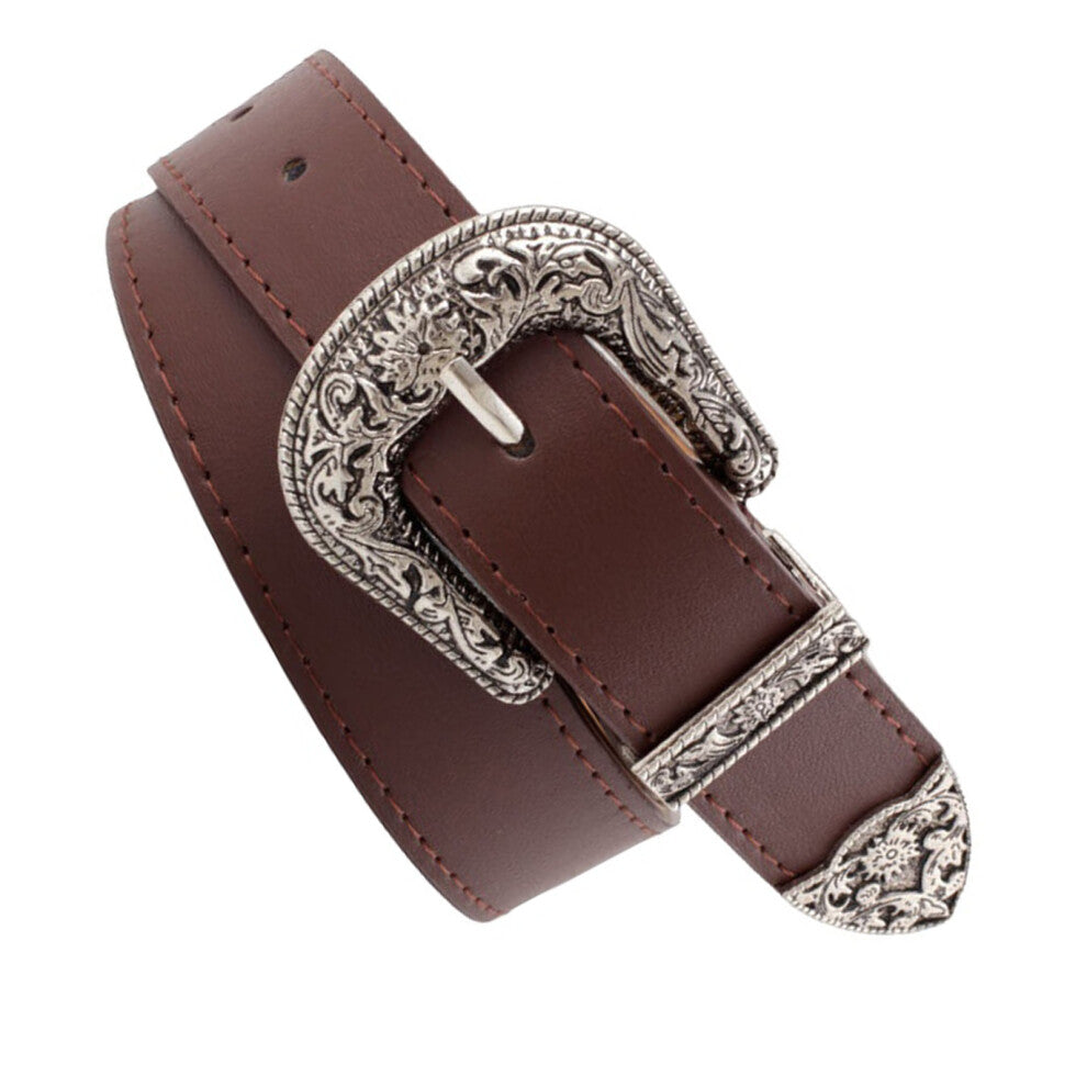 Waist Belt Unique Leopard Print Chain Retro Belt Body-Coffee