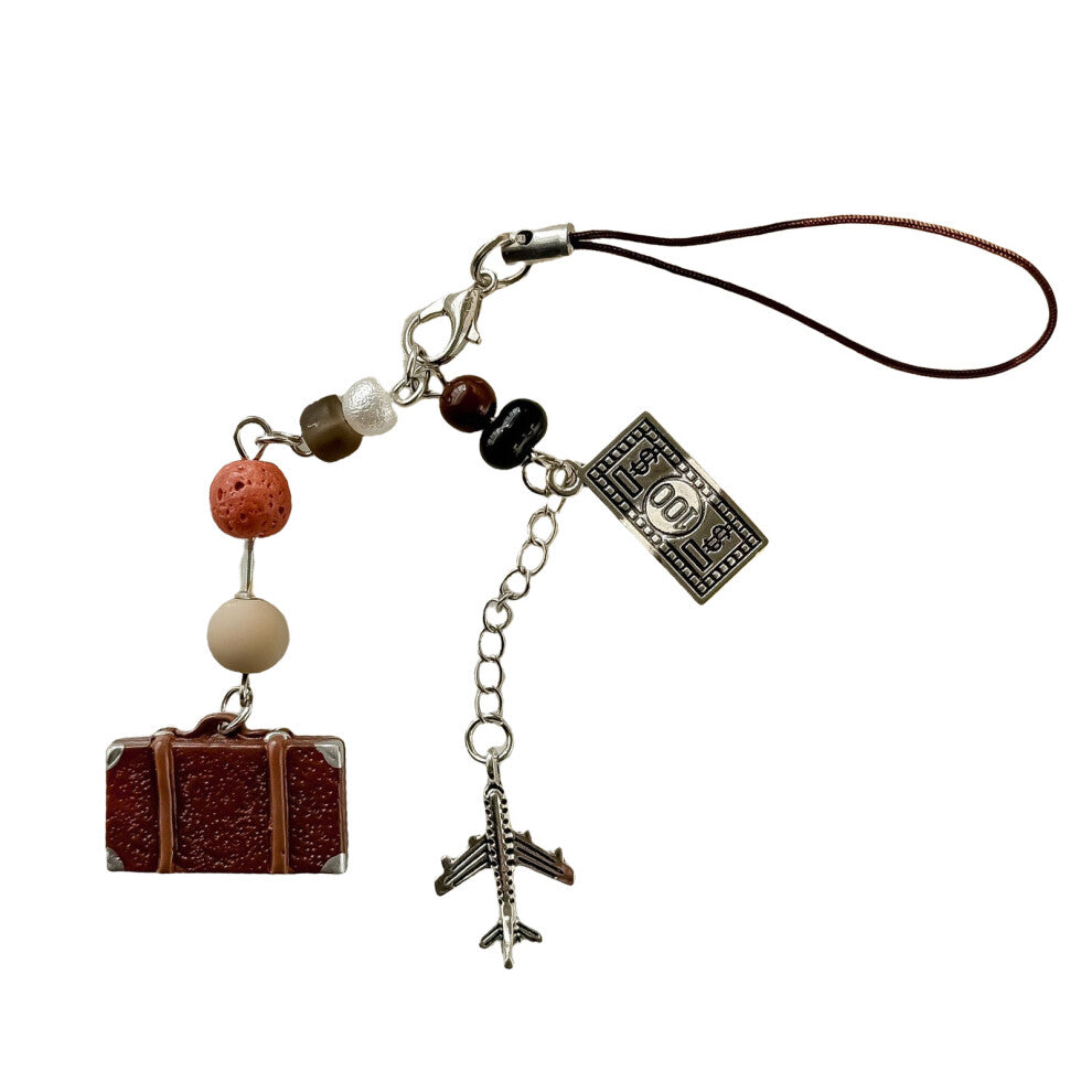 Versatile Plane Suitcase Keyring Pendant Charm For-lanyard