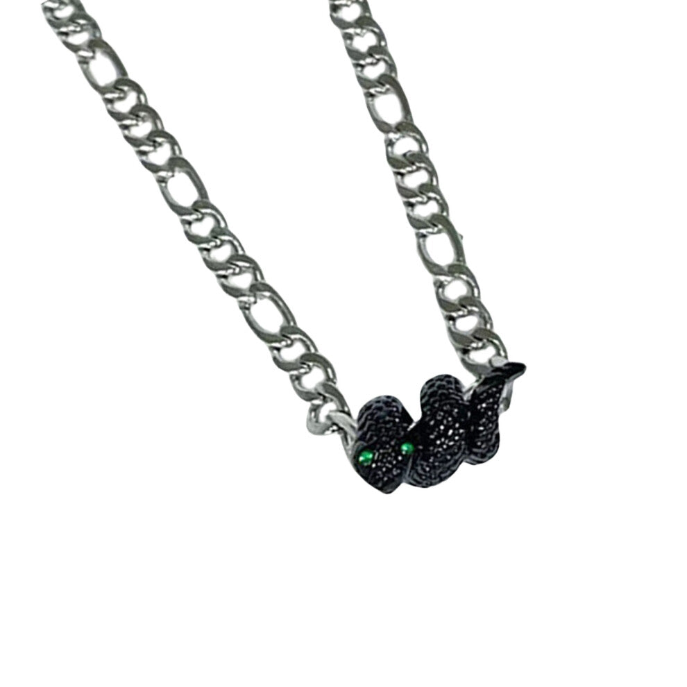 Youthful Jewelry Adjustable Necklace Suitable-Black green eyes