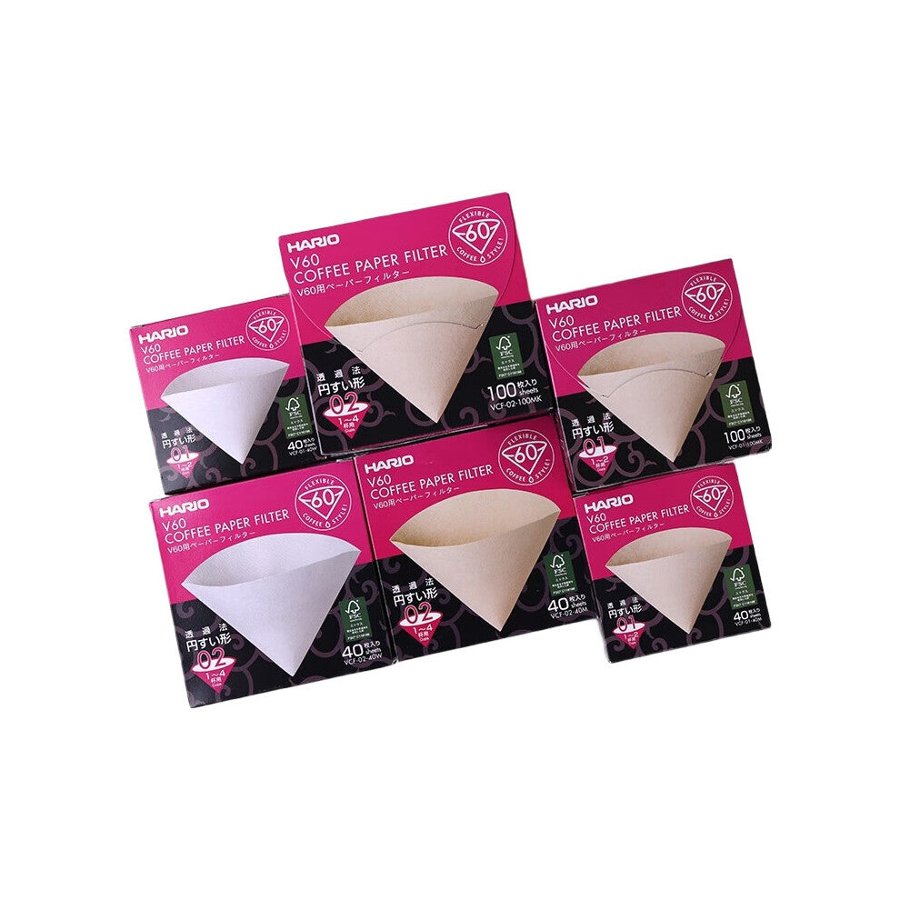 Coffee Filter Paper 40 Sheets for Pour-Over Coffee Maker Size 01 Durable Mesh and Filter Bags Imported from Japan