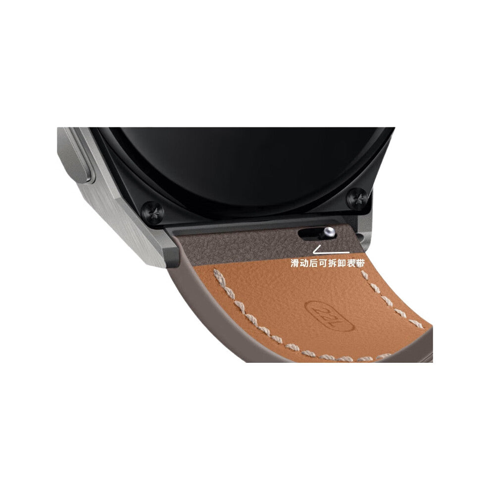 Men's White Leather Watch Band for Huawei GT6-GT5-GT4-Series - Comfortable Stylish Compatible with Sports and Regular Watches