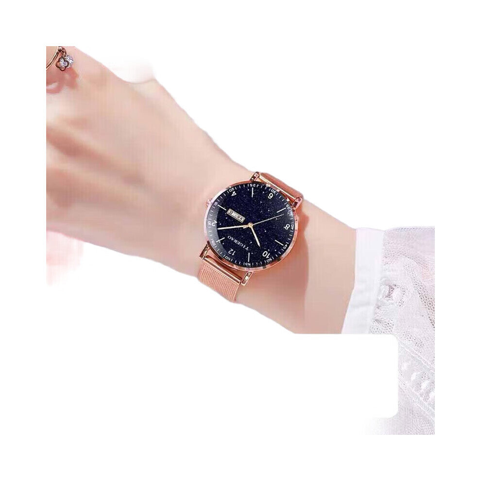 Elegant Ladies' Dual Calendar Wristwatch Suitable for Teen Girls & Students Fashionable Durable Siwangongli Design