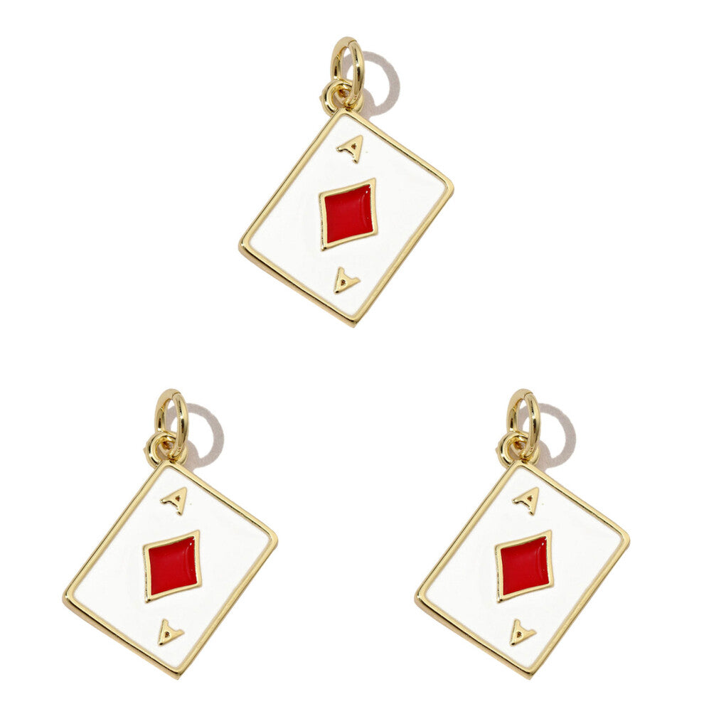 3 Pieces 18k Gold Plated Heart Charm Necklace Pendants-32 4