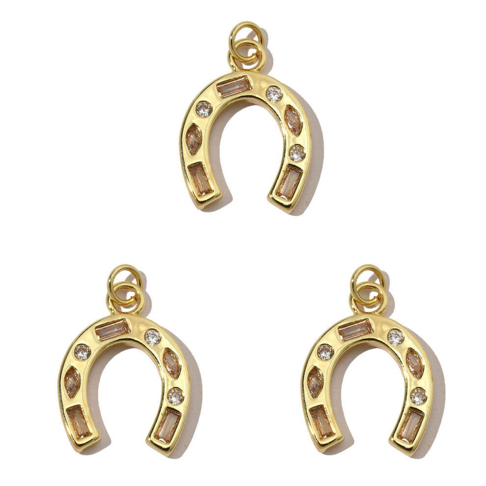 3pcs Gold Plated Accessories with Cubic Zirconia Copper-30