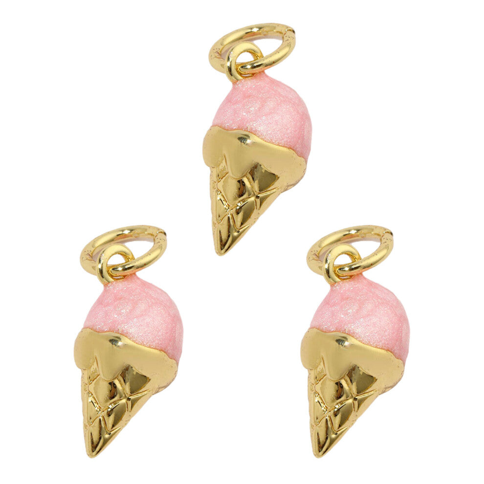 3pcs Sparkling Enamel Ice Cream Popsicles Charm Pendant for-593