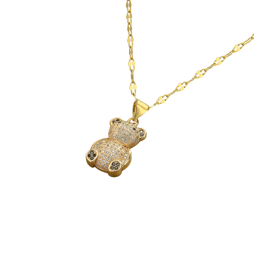 Bear Pendant Necklace Chain Jewelry Suitable for Casual-23317