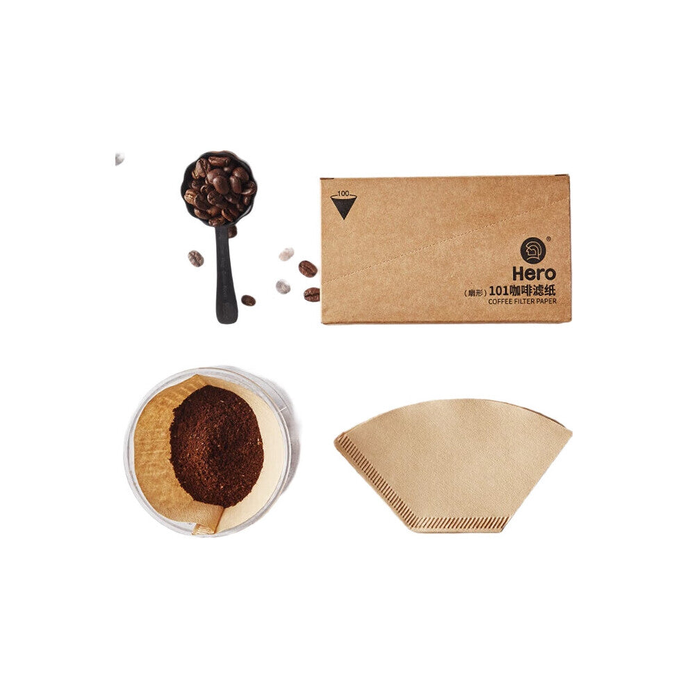 Coffee Filter Paper for Pour-Over & Drip Coffee Makers Original Color High-Quality Eco-Friendly 100 Sheets