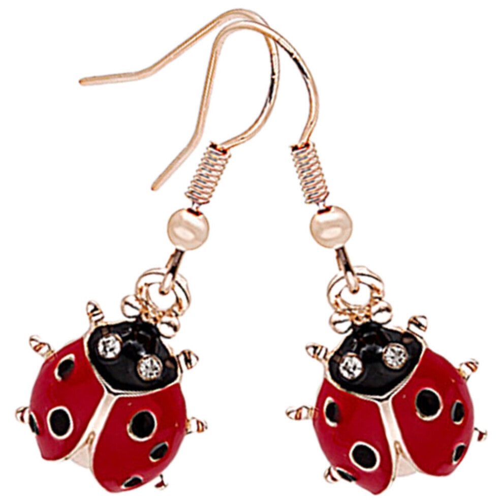 1 Pair Ladybug Hook Earrings for Women Girls