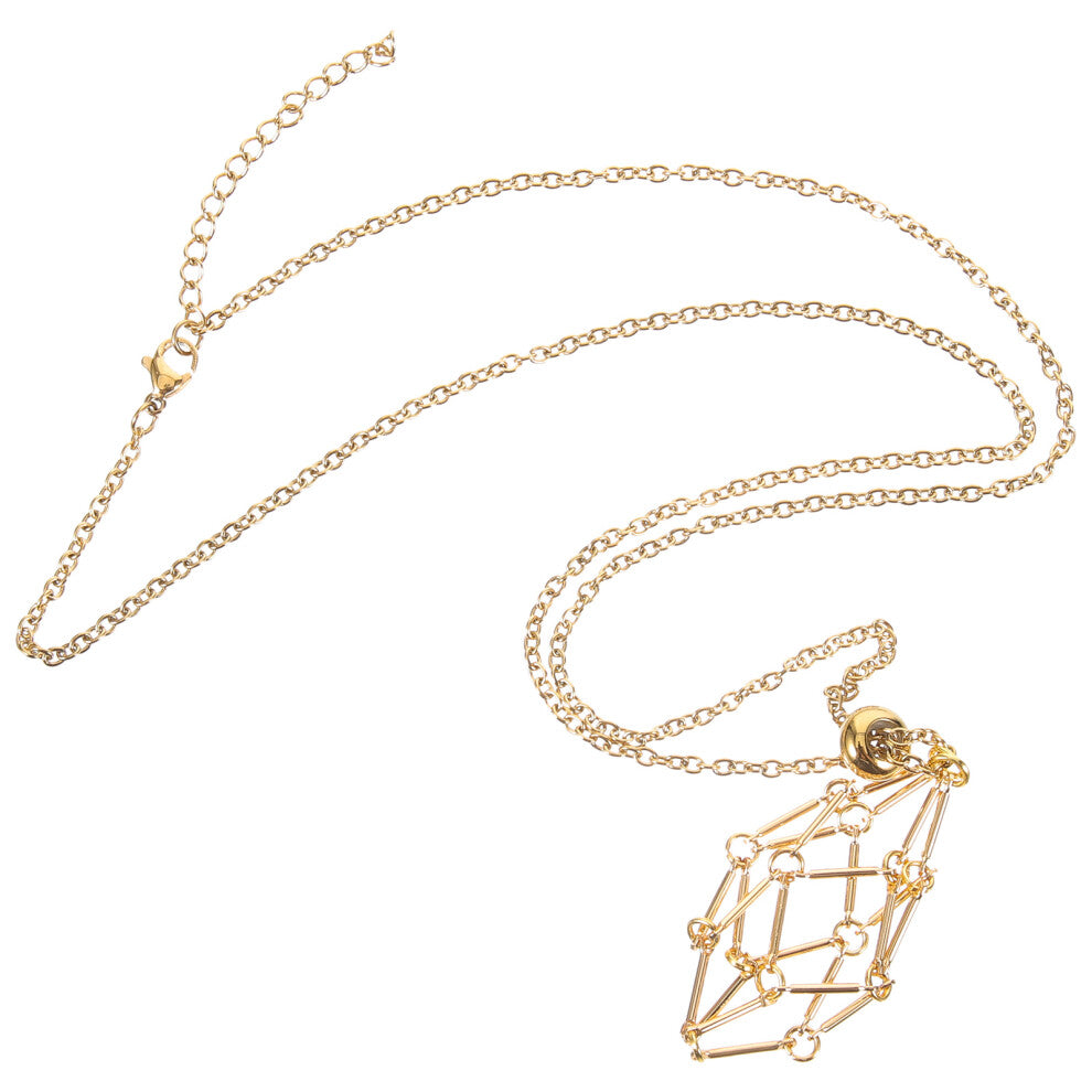 Copper Cage Pendant for Crystal Stone Holder Necklace