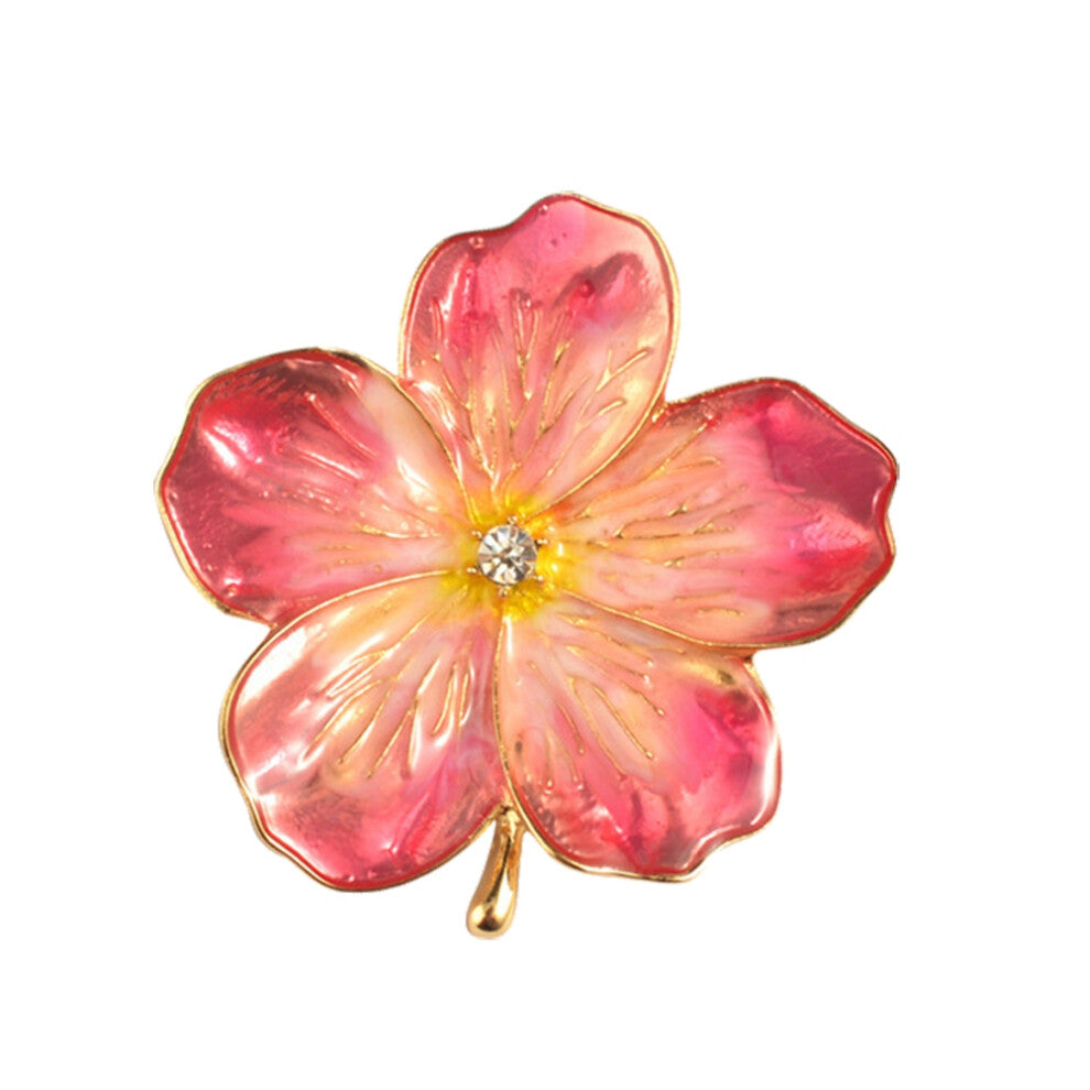 Plum Blossom Rhinestone Alloy Brooch Women Accessories