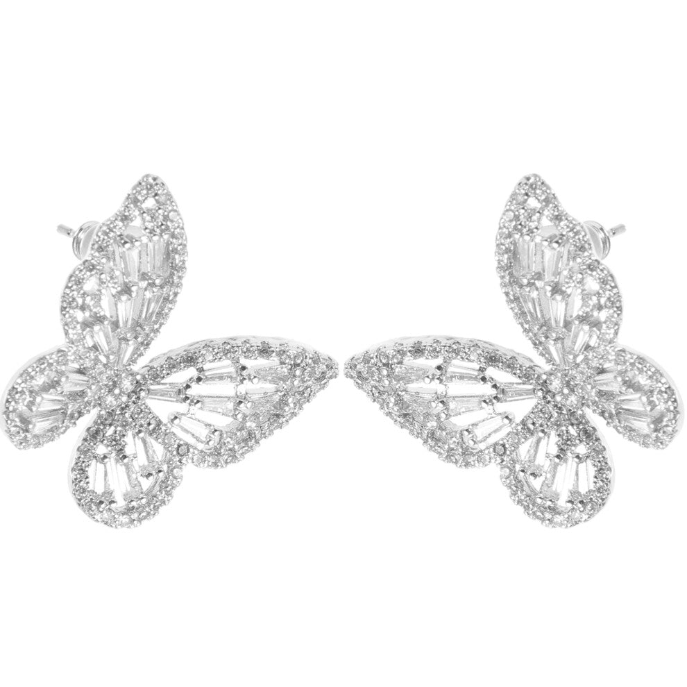 1 Pair Women Butterfly Ear Studs Girls Fashion Jewelry