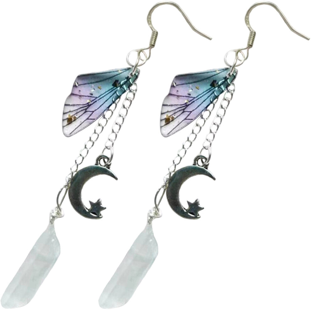 1 Pair Moon Charm Butterfly Drop Earrings for Women
