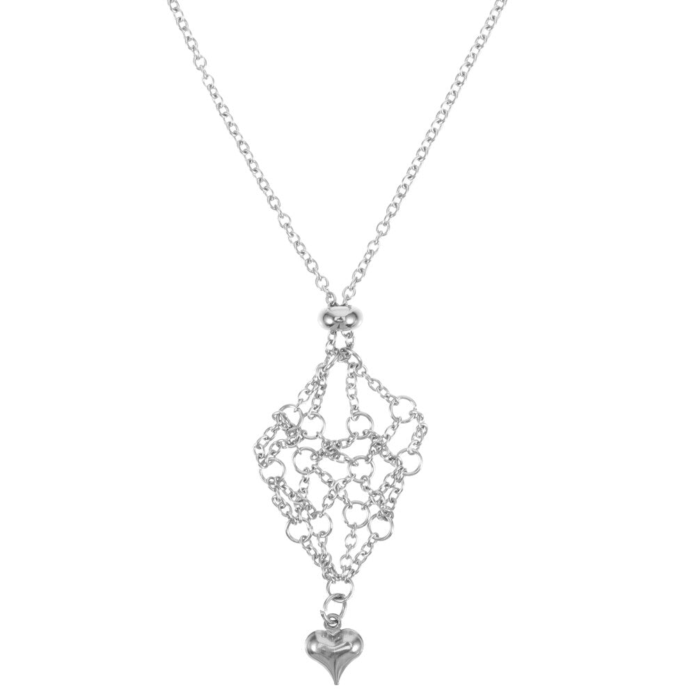 Crystal Holder Necklace Alloy Pendant Hollow Cage Stone Holder