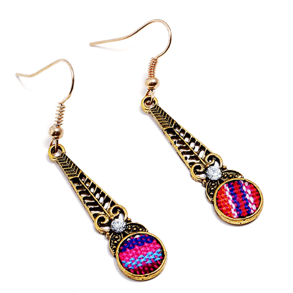 Vintage Bohemian Jewelry Set with Bib Necklace and Earrings