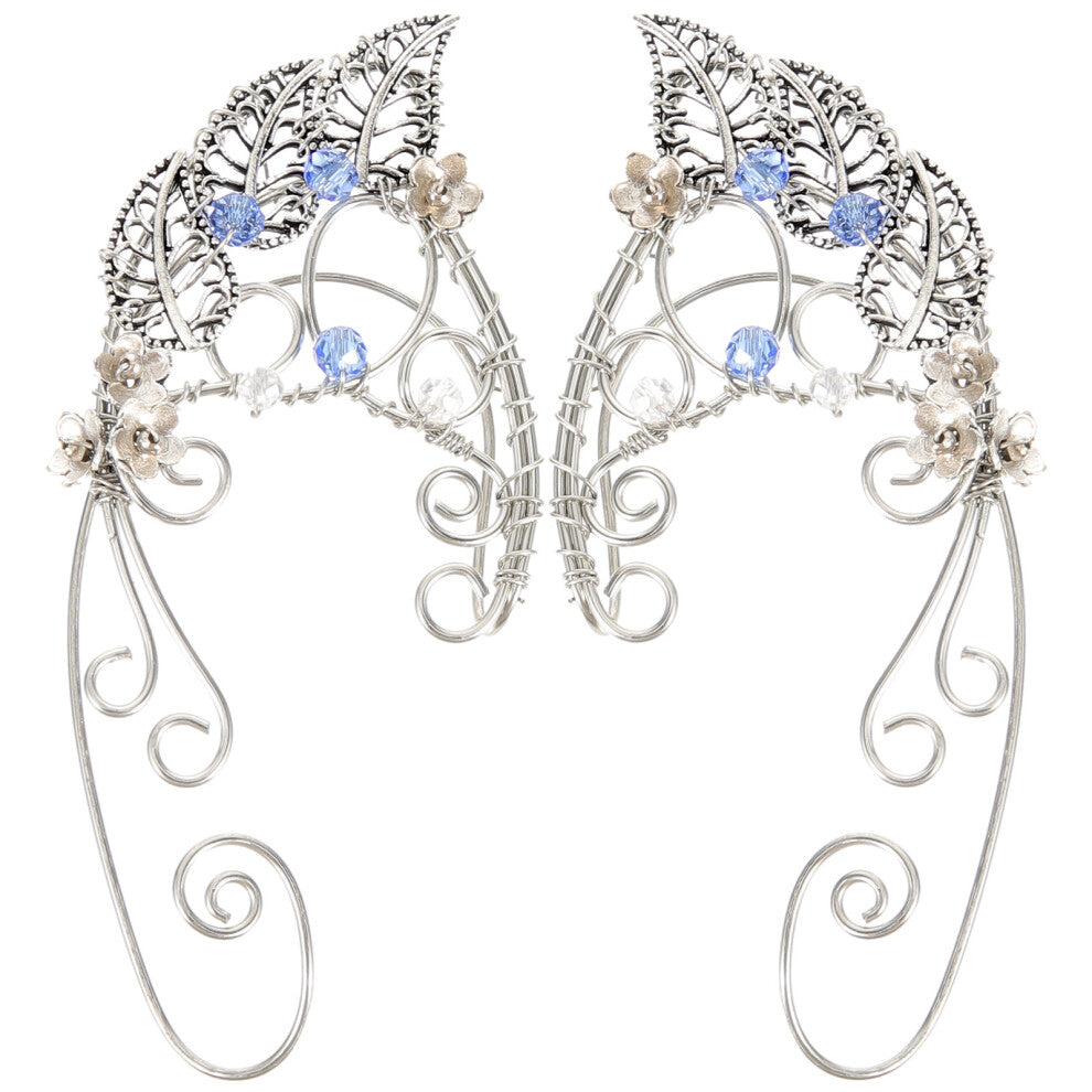 1 Pair Leaf Elf Ear Cuffs Non-Pierced Clip Earrings for Women