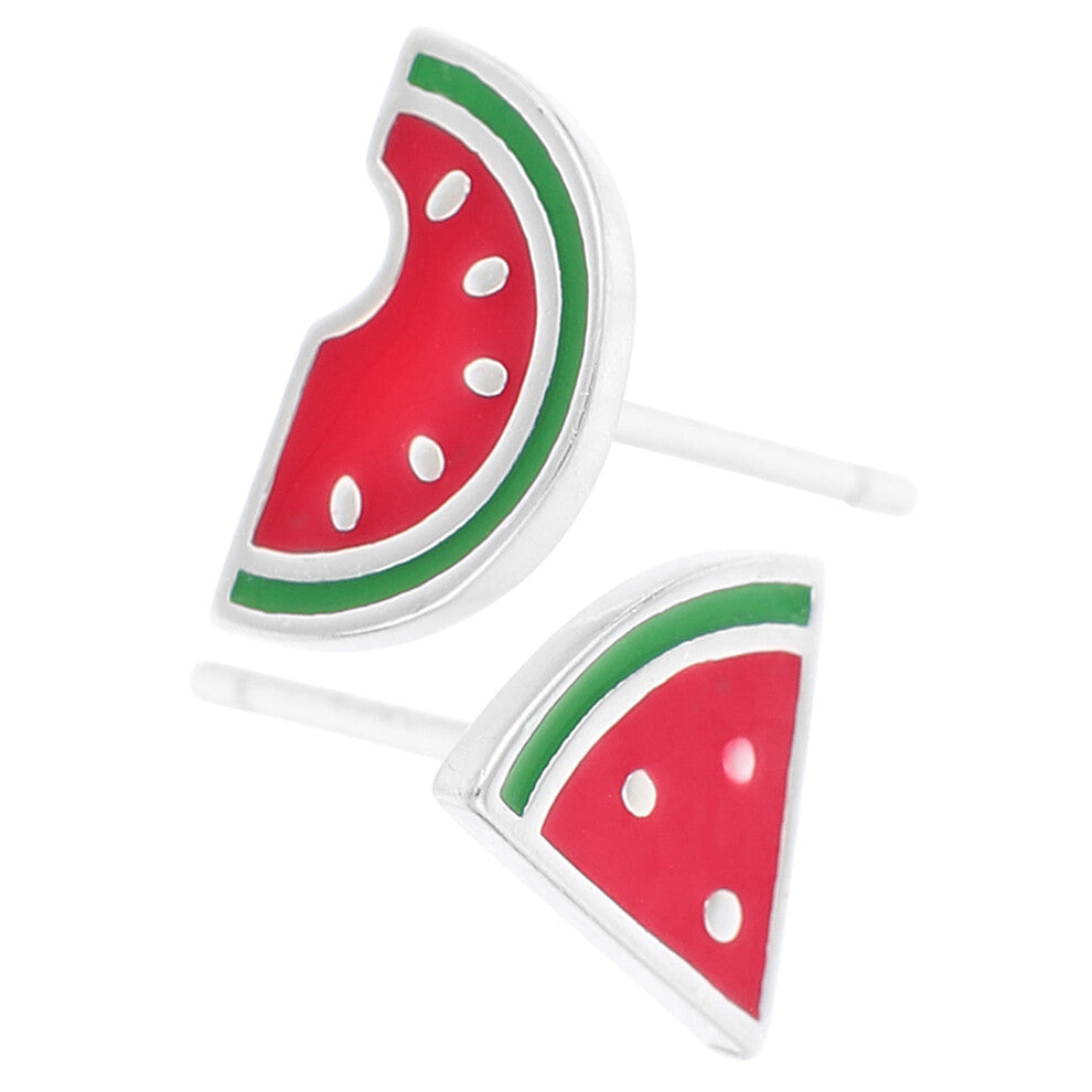 1 Pair Watermelon Stud Earrings Summer Tiny Jewelry