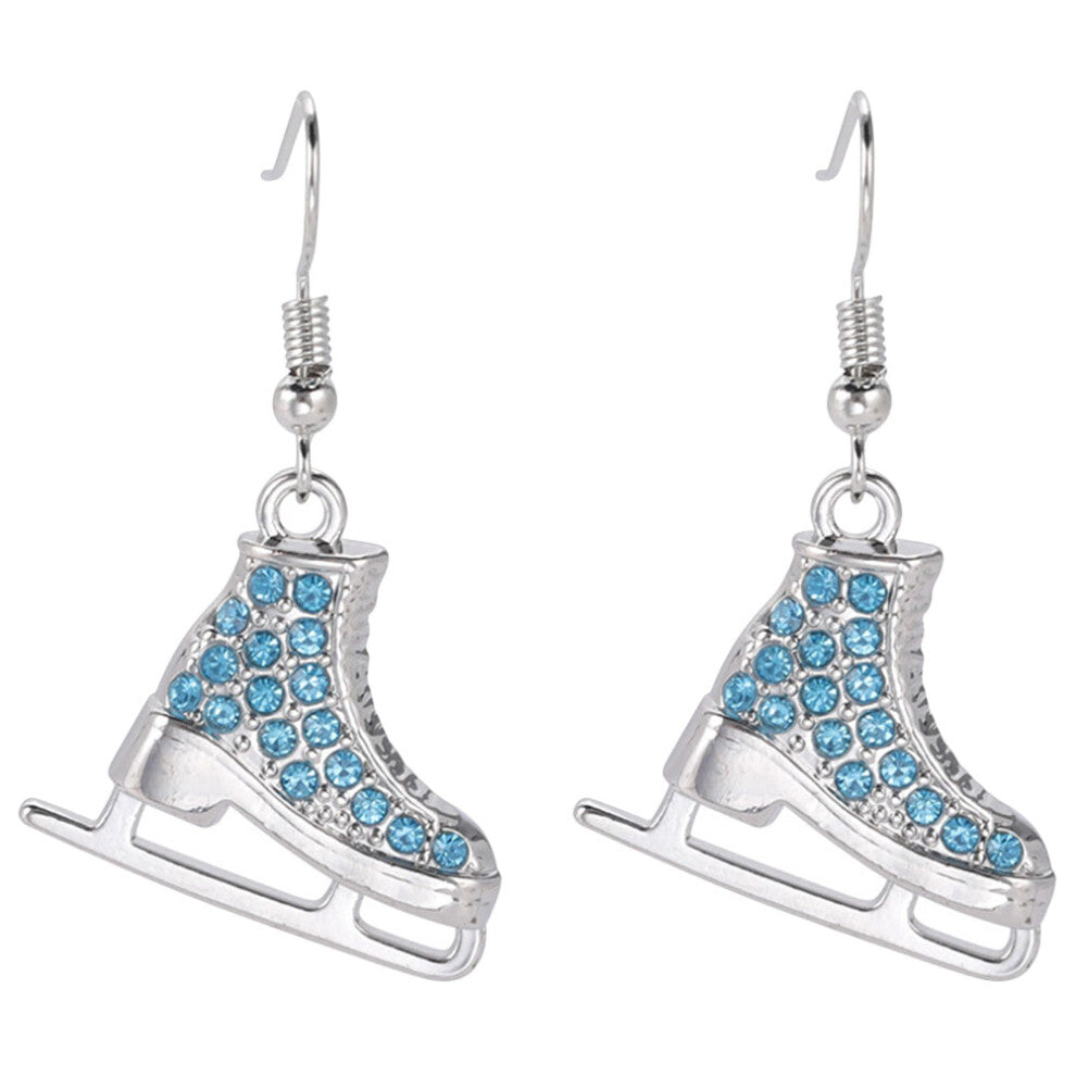 1 Pair Skating Sport Earrings Lightweight Rhinestone Hook