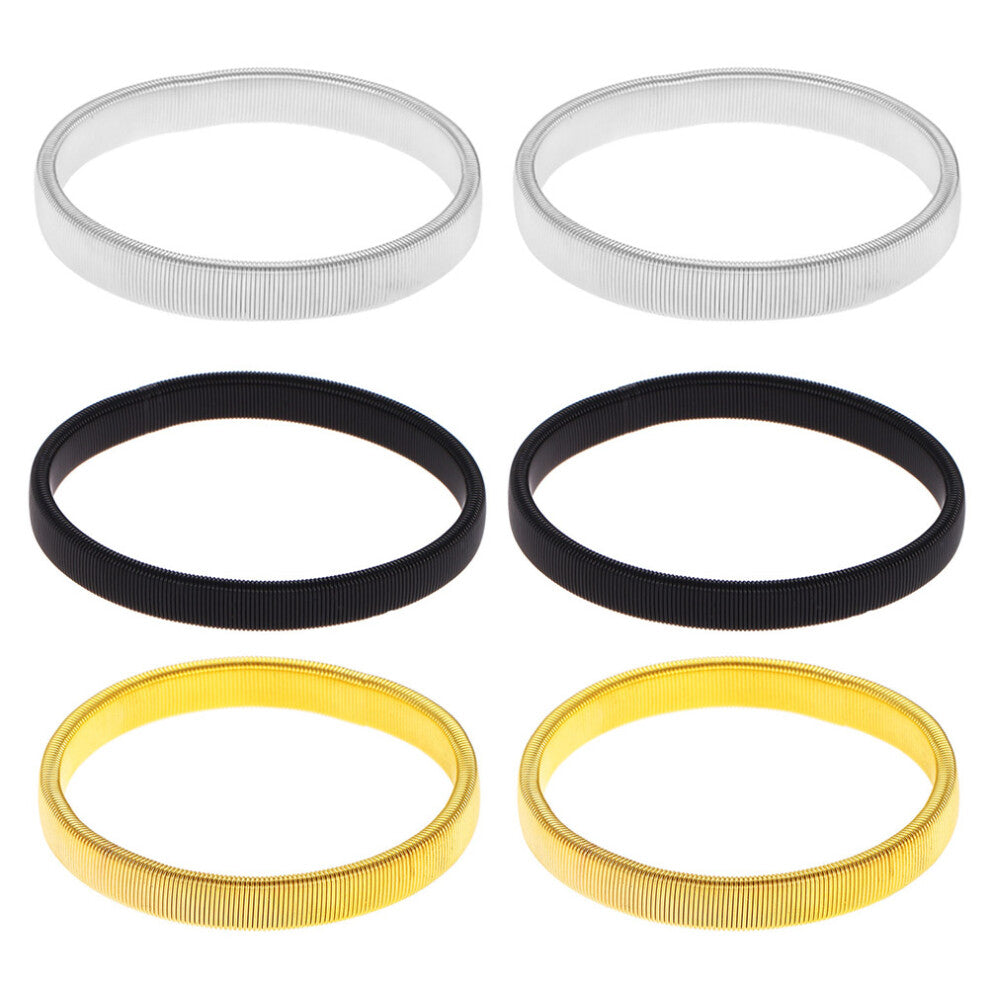 6 Pcs Sleeve Cuffs Bracelet Shirt Ring Holders Ladies