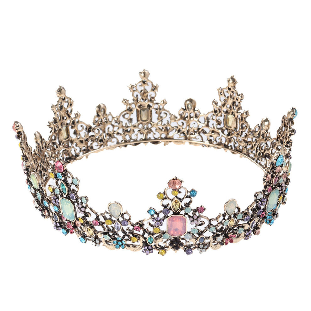 Baroque Crown Colored Band for Wedding Engagement