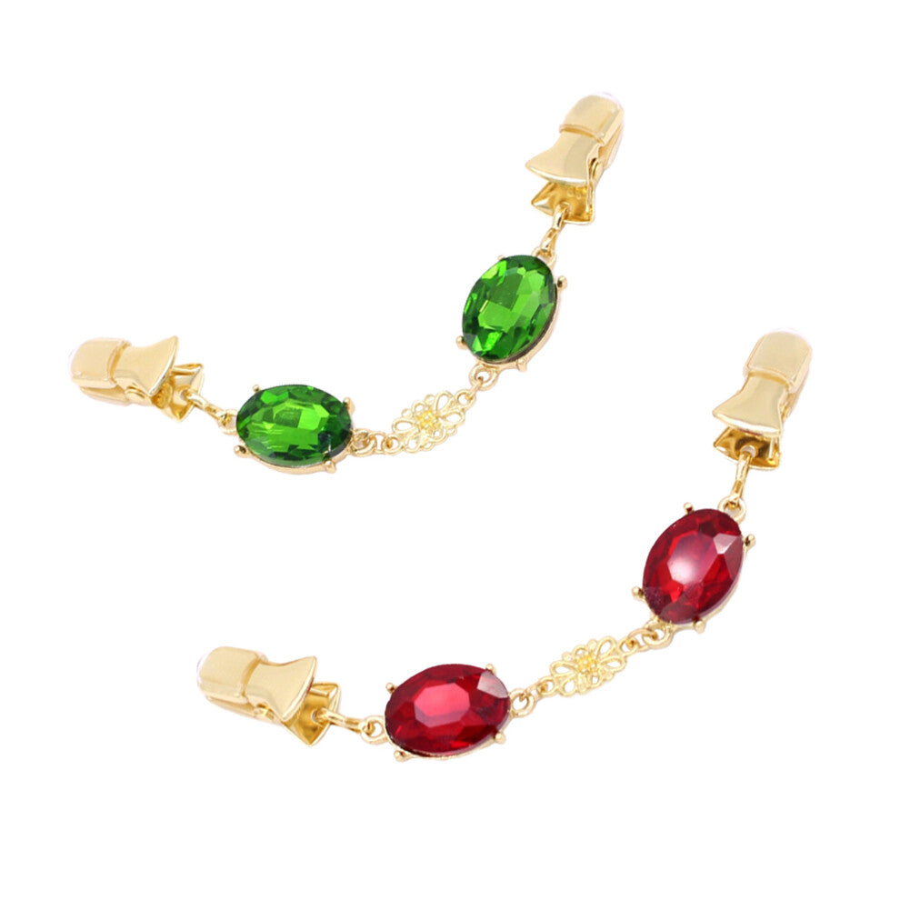 2 Pcs Sweater Clip Cardigan Clasps Women For 'S Chain Clamp