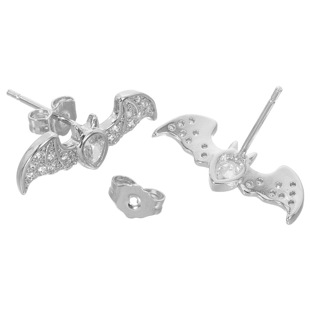 1 Pair Bat Stud Earrings for Women Girls Halloween Jewelry