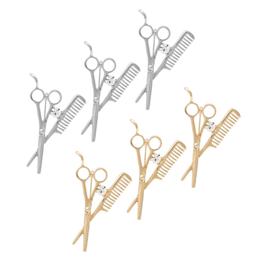 8 Pcs Barber Brooch Men'S Man Hair Salon Accessories Comb Holder