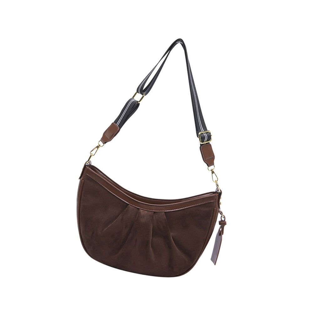 Contemporary Crossbody Bag for Women PU Leather-coffee color
