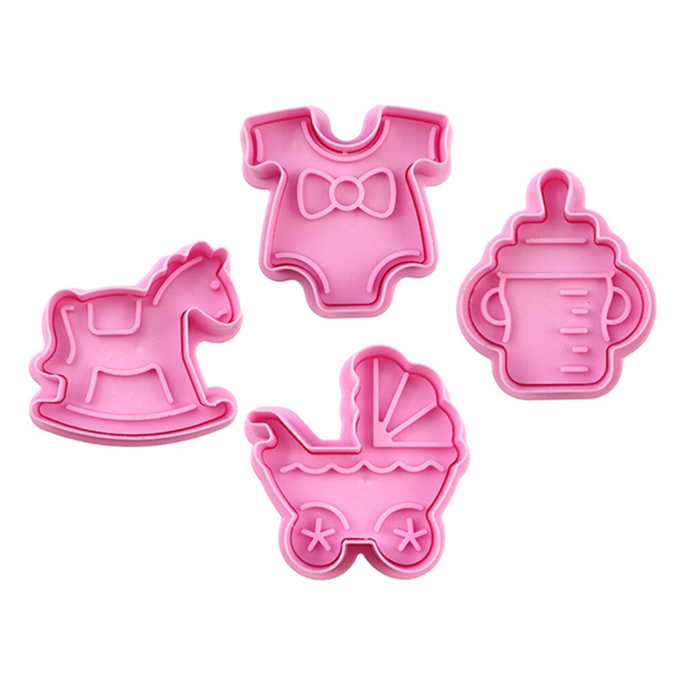 Pack of 4 Baby Carriages Bottles Cookie Cutters Innovative