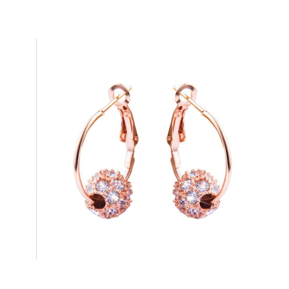 (Golden) Alloy Lucky Ball Earrings For Womens Fashion Super Exquisite Sparkling Elegant