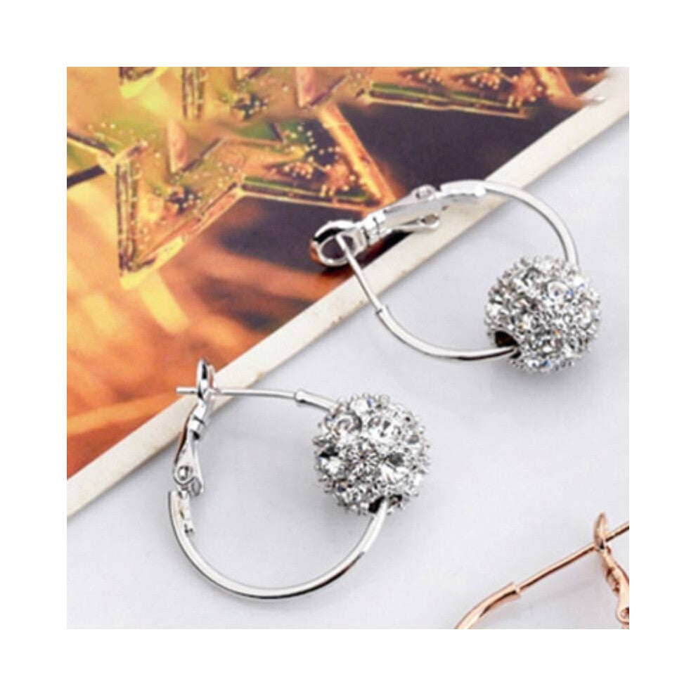 (Silvery) Alloy Lucky Ball Earrings For Womens Fashion Super Exquisite Sparkling Elegant