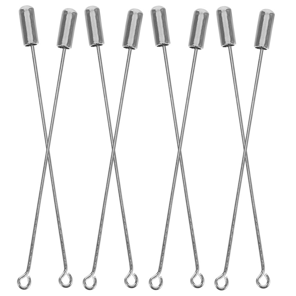 20pcs Metal Stick Brooch Pins with Stopper Ends for Clothing