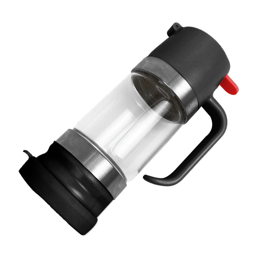 Honey Dispenser Push-Type Glass Jar With Handle Clear Container Coffee Syrup Dispenser For Tea And Coffee Black