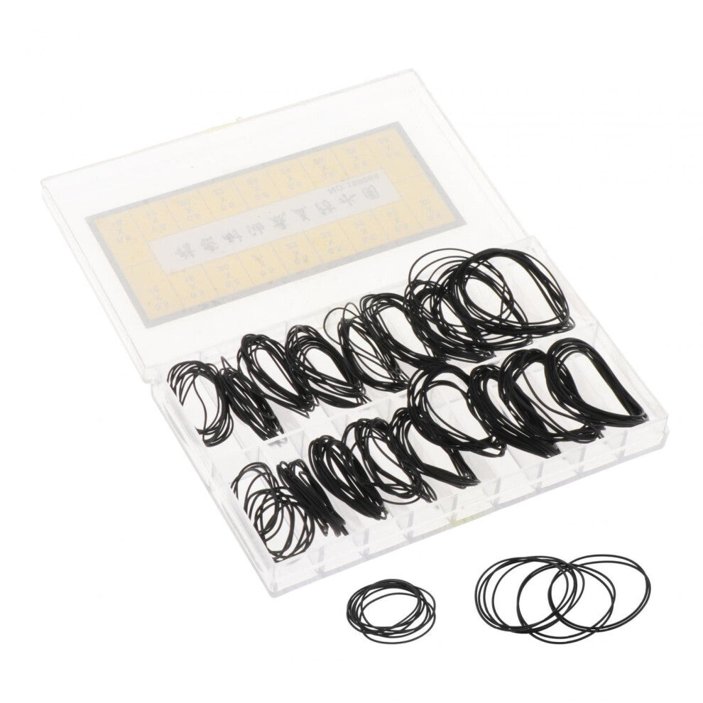 Black Waterproof Seal Gasket Set For Watches – 180 Rubber Rings In