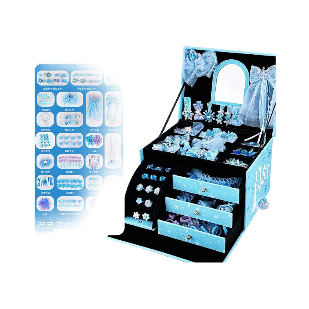 Girl's Disney Frozen Jewelry Kit Elsa Princess Ring & Accessories Gift Box for Kids Aged 3-6 Creative & Fun Gift