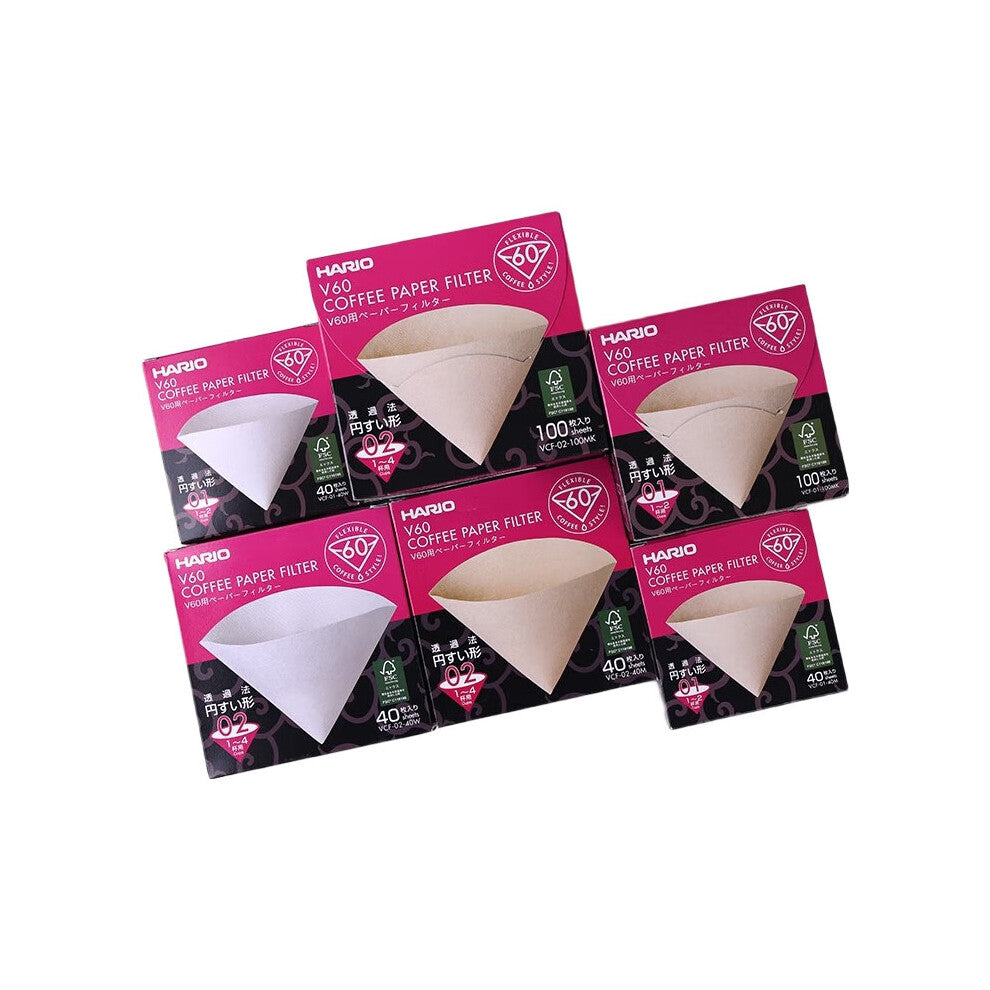 Coffee Filter Paper Size 01 for Pour-Over & Drip Coffee Makers 100 Pack High-Absorption Disposable Filters Japanese Import