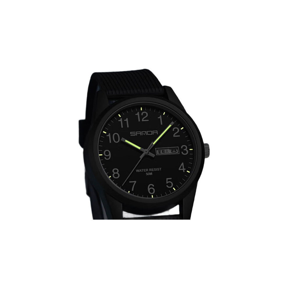 Simple Style Quartz Waterproof Wristwatch with Dual Calendar for Men and Women Suitable for Students Model SD-05