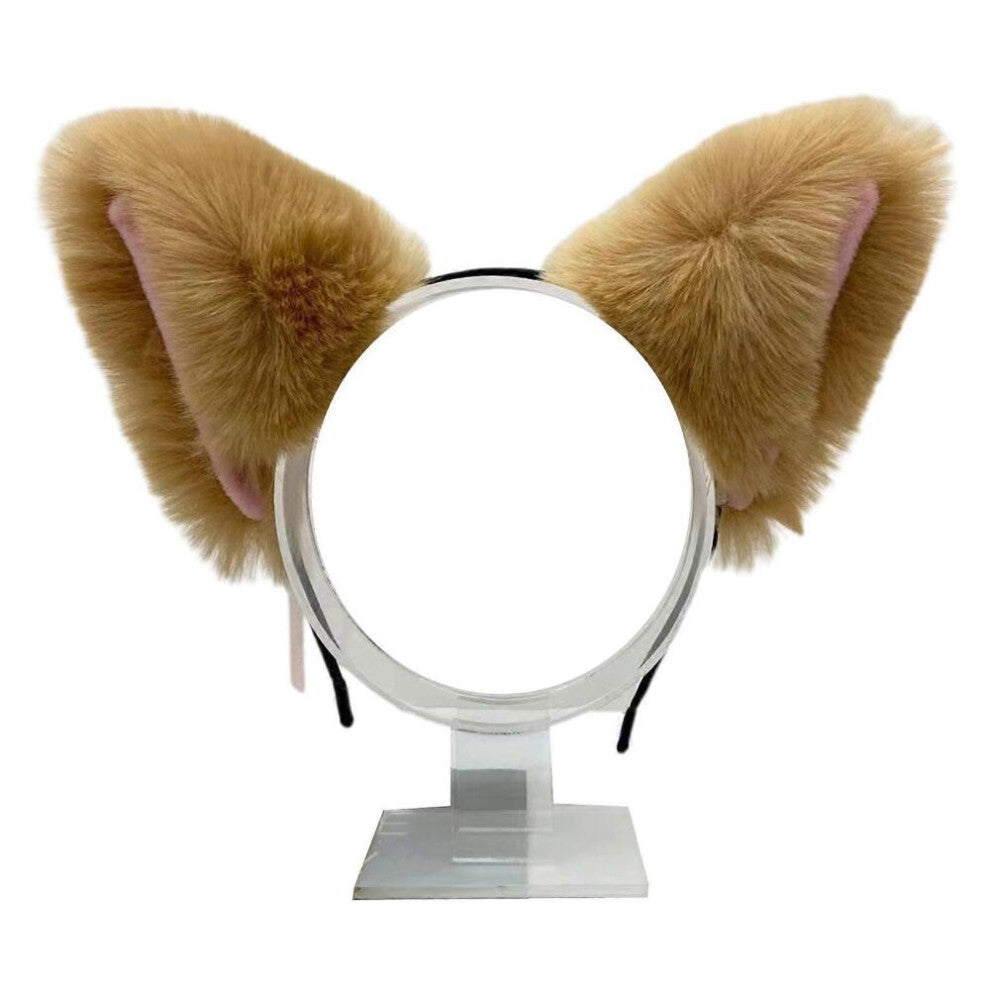 Sweet Style Hair Accessories Women Students Photoshoot Hairband for Cat Ears Headbands Multi Color Cartoon Hair Hoop khaki