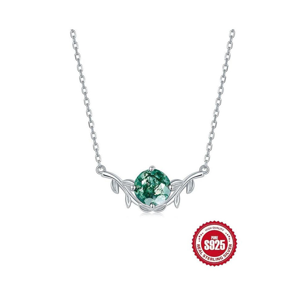 (Silver, one-size) S925 Sterling Silver Creative Forest Design Pendant Necklace, Fashion Jewelry for Party, Daily Clothing Decor, Trendy All-match