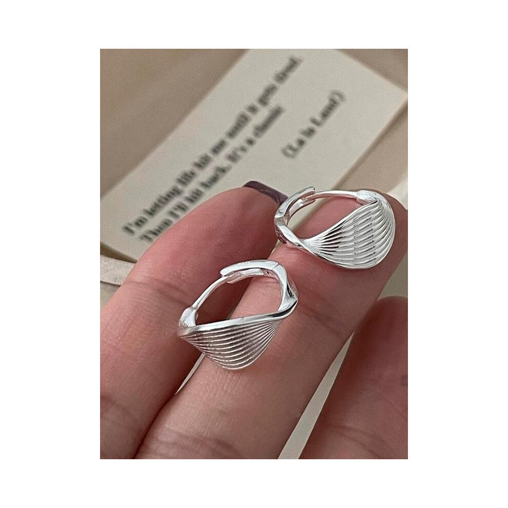 (Silver, Rose gift box) Elegant S925 Silver Color Geometric Earrings for Women, Anti-Allergy Jewelry Gift Idea for Girlfriend-mom Birthdays & Annivers