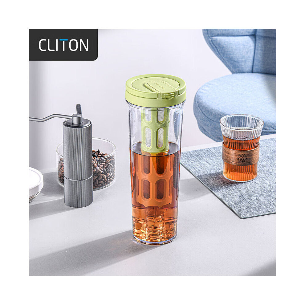 Cold Brew Coffee Maker 1L - Durable Glass Filter Coffee Pot with Ice Drip Tea Infuser & Cold Water Pitcher for Home & Kitchen