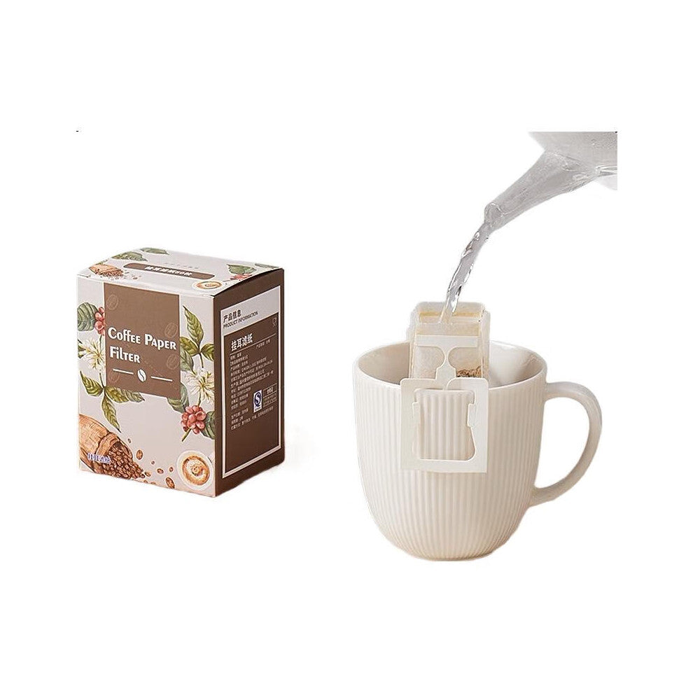 Disposable Coffee Filter Bags with Ear-Hook Pour-Over Drip Coffee 100 Pack Premium Material Convenience on the Go