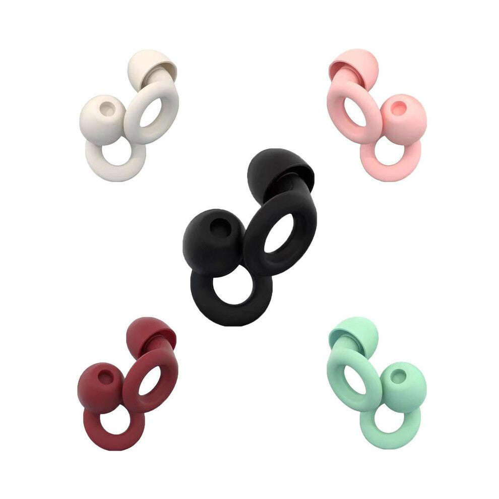 (Reddish Brown, 1 Set) Reusable Noise-reducing Earplugs with 3 Pairs Earbud Tips, 18dB Noise Cancellation Earplugs, Hearing Protection Earplugs for Sl