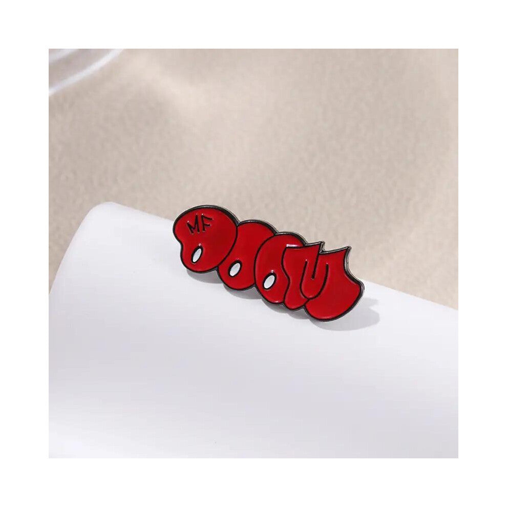 (Red, one-size) Creative Hip Hop Music Style Enamel Brooch Pin, Fashionable Badge for Clothes Backpack Hat, Music Accessories