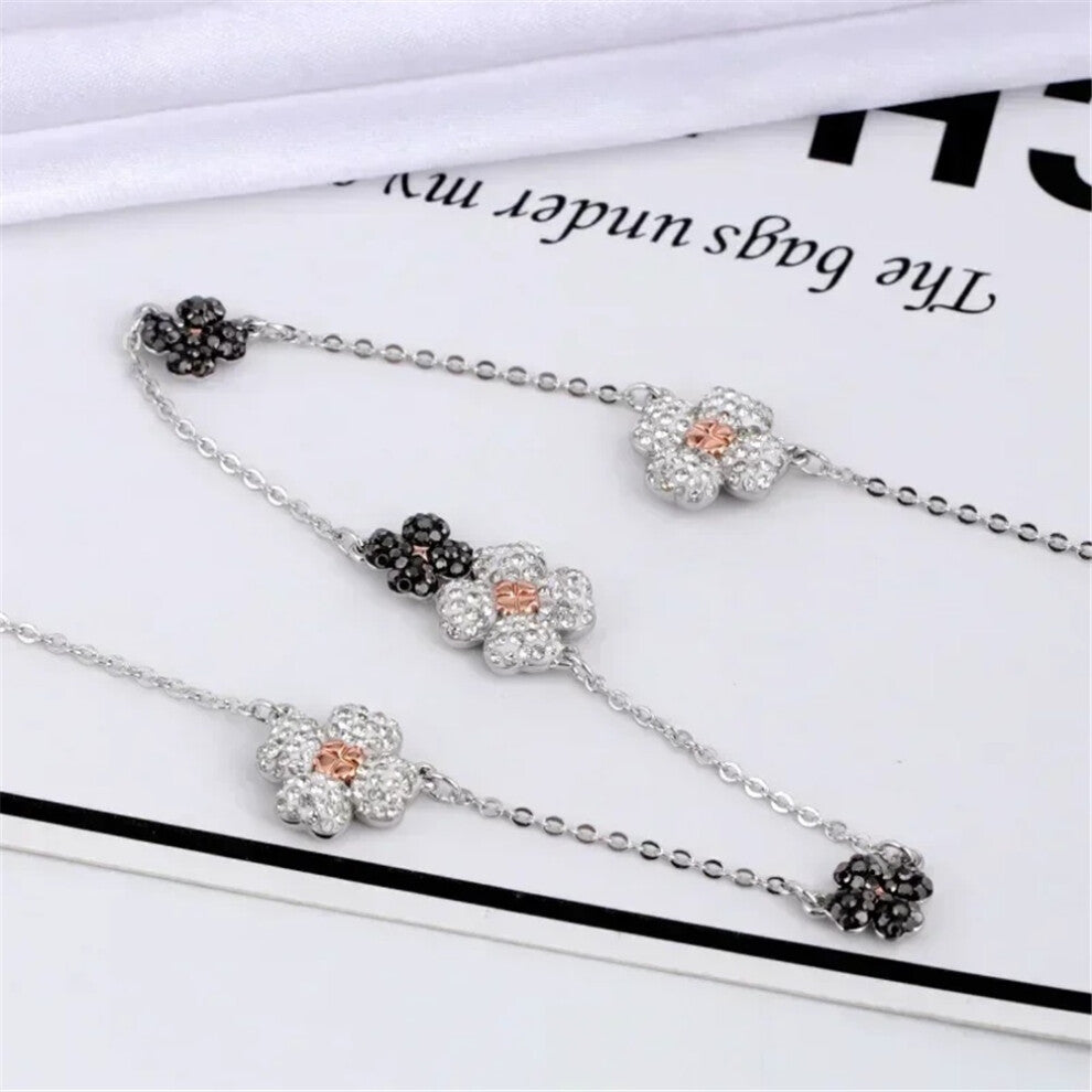 (5389491) S Original 2025 Clover Necklace Fine Jewelry Sets for Women Charms Clover Necklace Earring Flowers Ring Bracelet Party Accessories