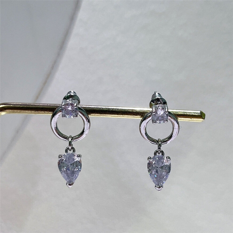 (Necklace6) S Original 2025 New Charms Black Crystal Necklace Water Drop Earrings Fine Jewelry Set for Women Romantic Party Accessories Gift