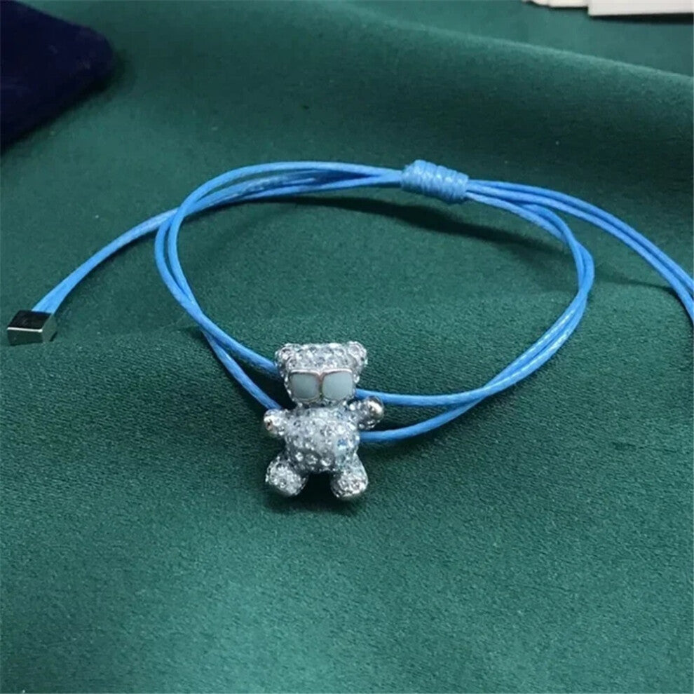 (black) S Original 2025 Trendy Fine Jewelry Set for Women Charms Little Bear Necklace Earring Bracelet Party Accessories Romantic Gifts