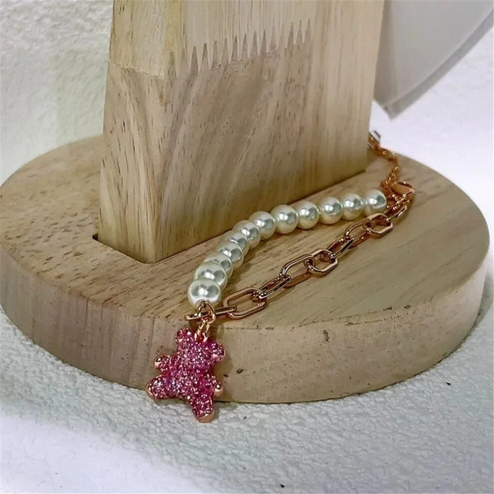 (Bracelet3) S Original 2025 Trendy Fine Jewelry Set for Women Charms Little Bear Necklace Earring Bracelet Party Accessories Romantic Gifts