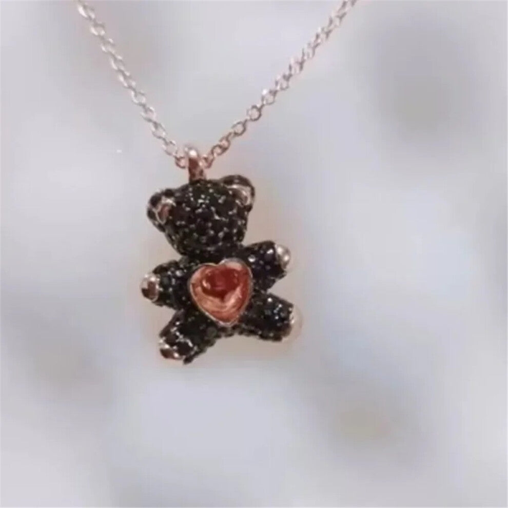 (Pink) S Original 2025 Trendy Fine Jewelry Set for Women Charms Little Bear Necklace Earring Bracelet Party Accessories Romantic Gifts