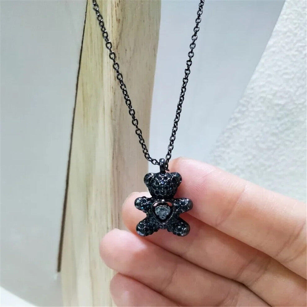 (PURPLE) S Original 2025 Trendy Fine Jewelry Set for Women Charms Little Bear Necklace Earring Bracelet Party Accessories Romantic Gifts