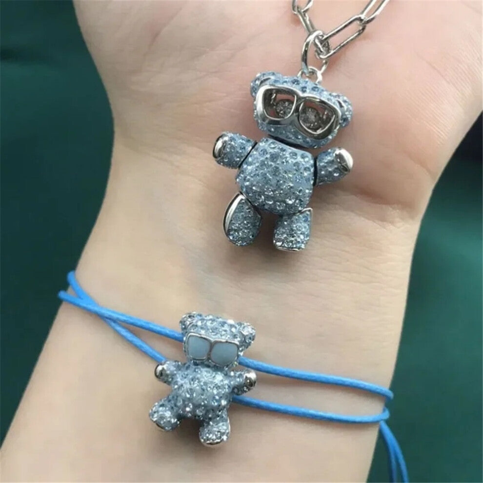 (Set2) S Original 2025 Trendy Fine Jewelry Set for Women Charms Little Bear Necklace Earring Bracelet Party Accessories Romantic Gifts